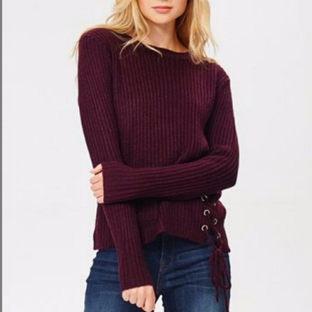 Lace up Sweater